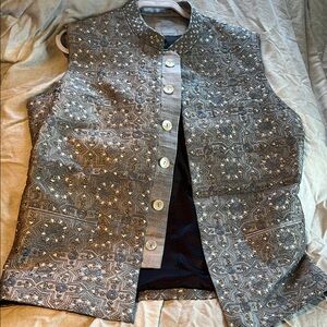 Anita Dongre Gray Sparkling Vest